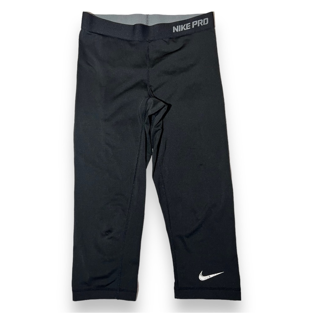 Nike Pro Women’s Dri Fit Compression Cropped Leggings Black Size Small